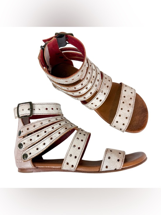 Bed Stu Artemis Gladiator Sandals Nectar Lux Ivory Distressed Leather Size 5.5 main image 13